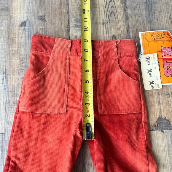 Vintage 70s DYNAMITE STIX Rust Orange Corduroy Pants Children’s Size 6 NWT - Picture 5 of 10